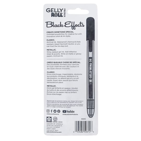 Sakura® Gelly Roll® Black Effects 0.8mm Gel Pen Set